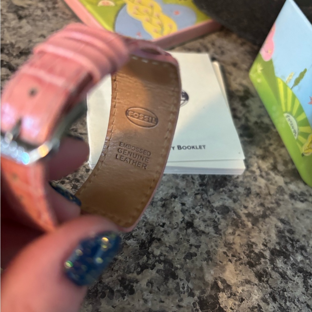 Fossil Pink Watch with Rectangular Face - Picture 6 of 9